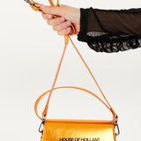 House of Holland Metallic Orange Crossbody Bag