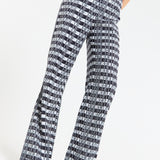 Monochrome Logo Check Wide Leg Trousers