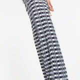 Monochrome Logo Check Wide Leg Trousers