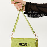 House Of Holland Metallic Green Crossbody Bag