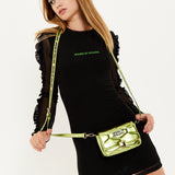 House Of Holland Metallic Green Crossbody Bag
