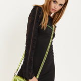 House Of Holland Metallic Green Crossbody Bag