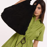 Black Slouch Genuine Leather Tote Bag