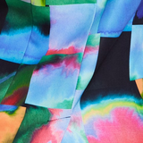 Abstract Patchwork Print Blazer