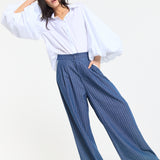 Balloon Sleeve Oversized White Shirt