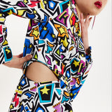 House Of Holland Graphic Pop Art Blazer Playsuit