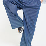 Pinstripe Wide Leg Trousers