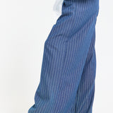 Pinstripe Wide Leg Trousers