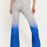House of Holland Ombre Shimmer Trousers In Blue And Silver