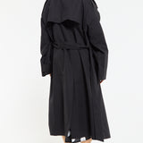 Contrast Collar Trench Coat