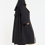 Contrast Collar Trench Coat