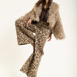 Camel Shaggy Faux Fur Jacket