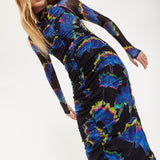 Flower Of Mars Midi Dress