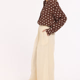Butter Cream Wide Leg Trousers