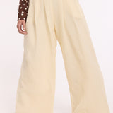 Butter Cream Wide Leg Trousers