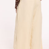 Butter Cream Wide Leg Trousers
