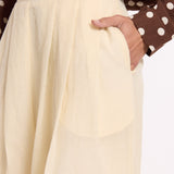 Butter Cream Wide Leg Trousers