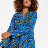 Rocket Print Diamante Embellished Blazer