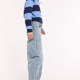 Light Blue Wide Leg Denim Jeans