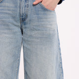 Light Blue Wide Leg Denim Jeans