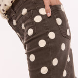Brown Polka Dot Wide Leg Trousers