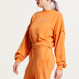 House of Holland Sweatshirt in Orange with an Embroidered Logo