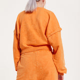 House of Holland Tracksuit Bottoms in Orange with a Drawstring Waist