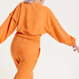 House of Holland Tracksuit Bottoms in Orange with a Drawstring Waist