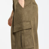 Khaki Cargo Bermuda Shorts