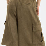 Khaki Cargo Bermuda Shorts