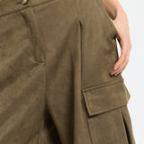 Khaki Cargo Bermuda Shorts