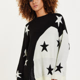 House Of Holland Monochrome Star Jumper With Slit Details