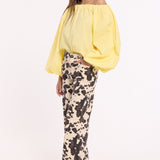 Cow Print Wide Leg Jeans