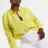 House of Holland Embroidered Yellow Cotton Shirt