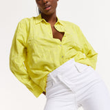 House of Holland Embroidered Yellow Cotton Shirt
