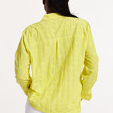 House of Holland Embroidered Yellow Cotton Shirt