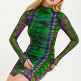 House Of Holland Abstract Snake Print Mini Dress