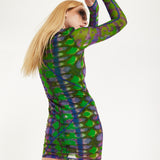 House Of Holland Abstract Snake Print Mini Dress