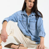 Light Wash Denim Relaxed Shirt