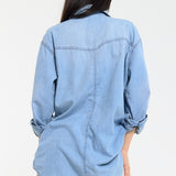 Light Wash Denim Relaxed Shirt