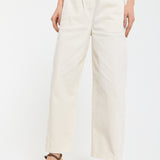 Cream Wide Leg Tailored Trousers