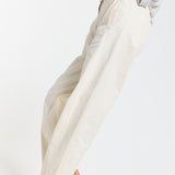 Cream Wide Leg Tailored Trousers