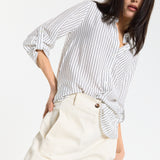 Pinstripe Relaxed Fit Button Shirt