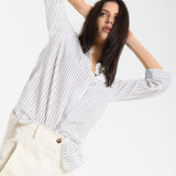 Pinstripe Relaxed Fit Button Shirt