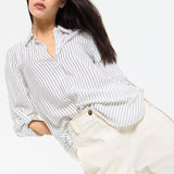 Pinstripe Relaxed Fit Button Shirt