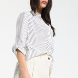Pinstripe Relaxed Fit Button Shirt