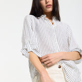 Pinstripe Relaxed Fit Button Shirt