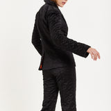 House Of Holland Heart Quilted Blazer in Black