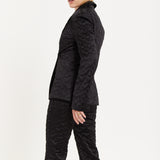 House Of Holland Heart Quilted Blazer in Black