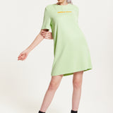 House Of Holland Sage Tencel T-Shirt Dress With Logo Embroidery